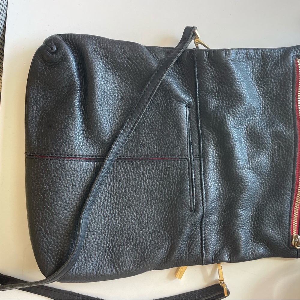 Hammitt Black Crossbody Bag with Gold and Red Accents - Picture 3 of 4